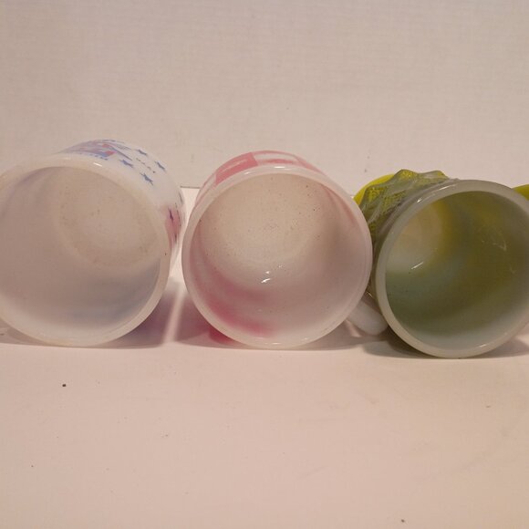 Trio (3) MCM Kitschy Coffee Cups--Fire King/Federal Glass/Glassbake - Picture 12 of 13